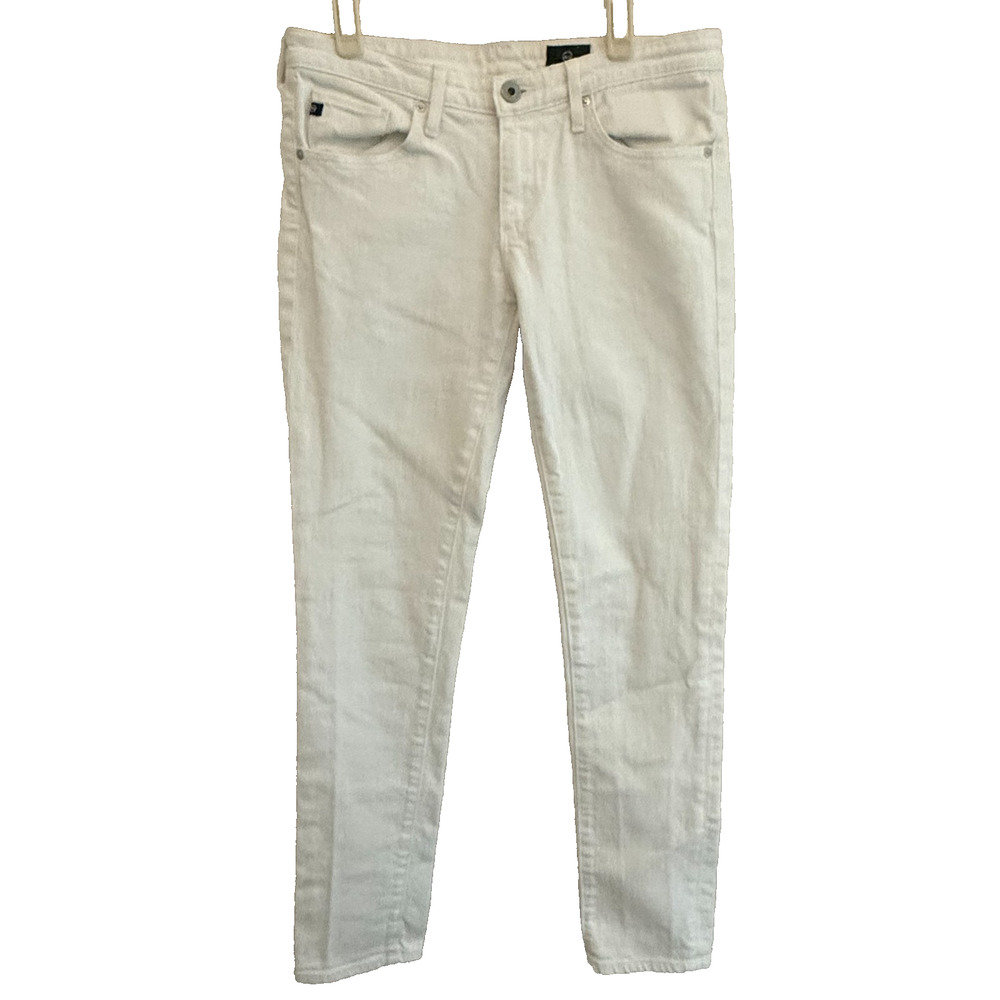 AG ADRIANO GOLDSCHMIED South Gate White Skinny Ankle Jeans Holiday Casual 26R